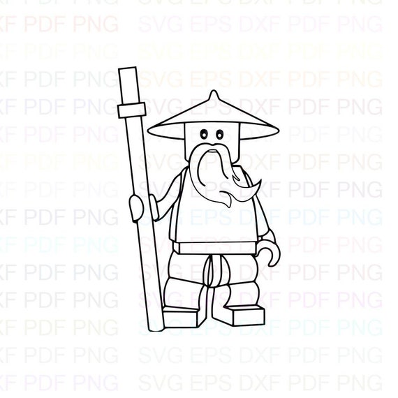 Download Sensei Wu Lego Ninjago Silhouette 2 Svg Dxf Eps Pdf Png Cricut Cutting File Vector Clipart