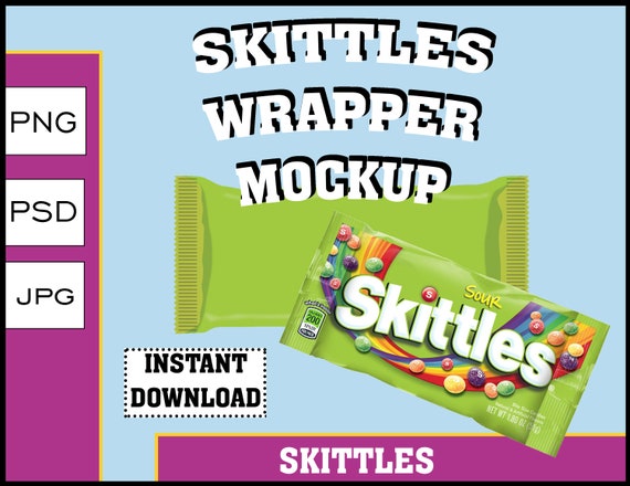 Download Sour Skittles Candy Wrapper Mock Up
