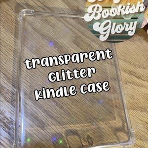 Transparent Glitter Kindle Case: Transparent Shockproof Gel (All Gens)