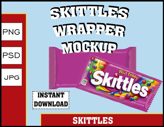 Download Skittles Wrapper Mock Up Candy Wrapper Mock Up Sour Etsy