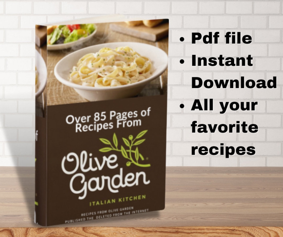 DIGITAL DOWNLOAD! Olive Garden Recipes Almost Full Menu - 86 Pages - Etsy