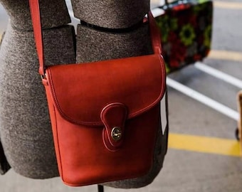 Coach Vintage Berkeley Red Suede Leather Mix Convert