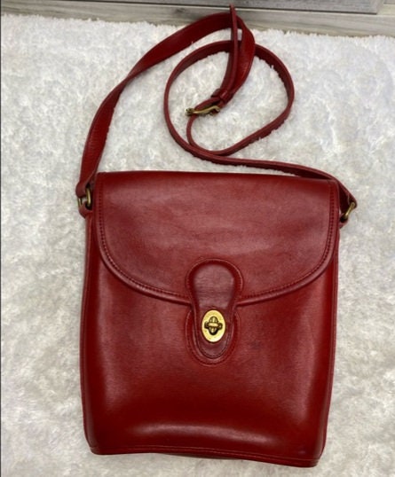 バッグ Vintage Coach Whitney Duffel Bag Red Vintage Coach Whitney Duffel Bag Red