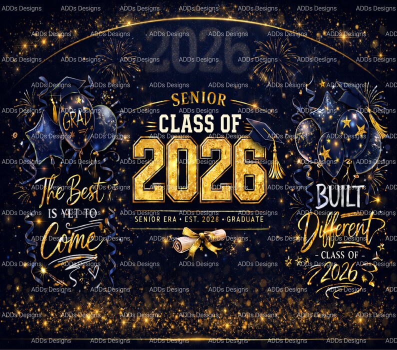 Senior Class of 2026 PNG – Graduation Tumbler Design (digital Download ...
