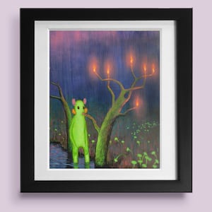Piroffa-Weird art print of an original weird painting, various sizes, This surreal print, bizarre art print makes the perfect weird present
