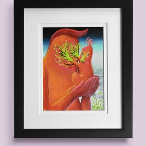 Samadaj- weird digital print, unique original art, strange humanoids having a bizarre time will make a weird gift for your humanoid pal