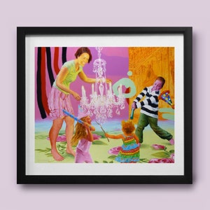 Piñata- weird realistic art print of a surreal original  painting, This 8"x10" surreal art print makes for a weird gift