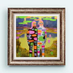 Glumik full image - -- Weird art print of an original painting, This surreal digital sci-fi art print makes the perfect strange gift