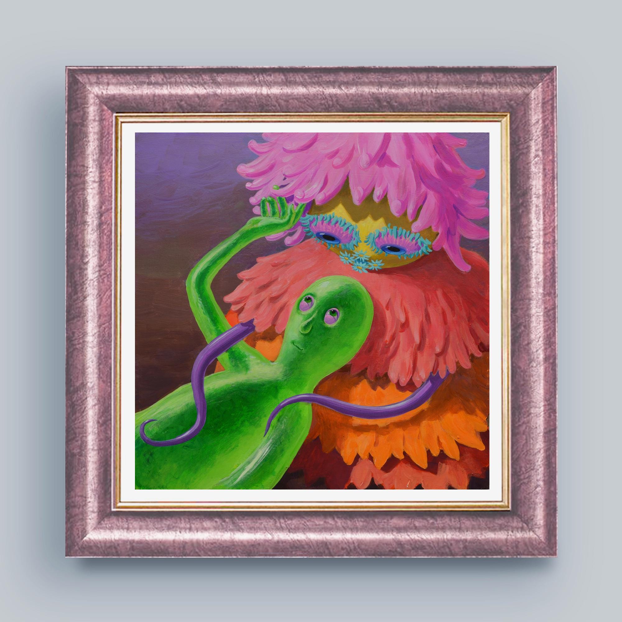 Japhene - Surreal Alien Couple Art Print: Romantic Sci-fi - Etsy