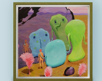 Rimmor - Surreal Alien Art Print: Sci-Fi Mirror