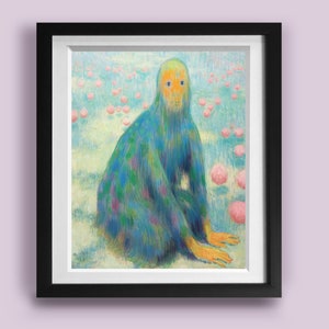 Solitation - Vollfarb-Digitaldruck, Dieser surreale Kunstdruck eines Originalgemäldes ist ein ungewöhnliches Geschenk