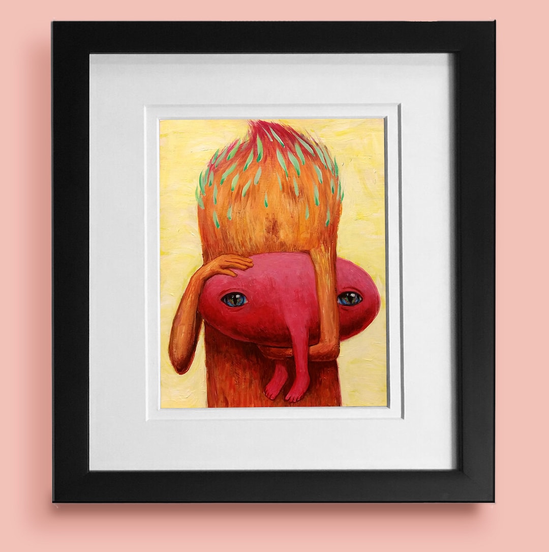 Optopic- Funny Weird Art Print of an Original Weird Painting