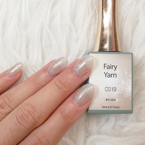 Milky White Gel Nail Polish: Silver Shimmer, UV LED Soak Off - Etsy