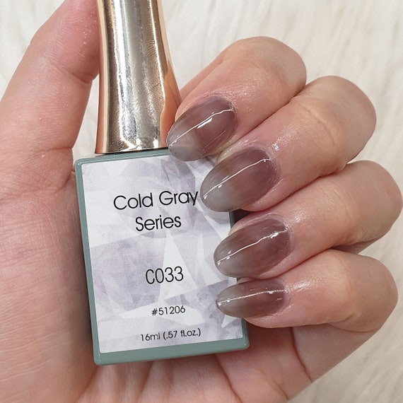 Pastel Light Gray Green Gel Nail Polish | Shop The Collection