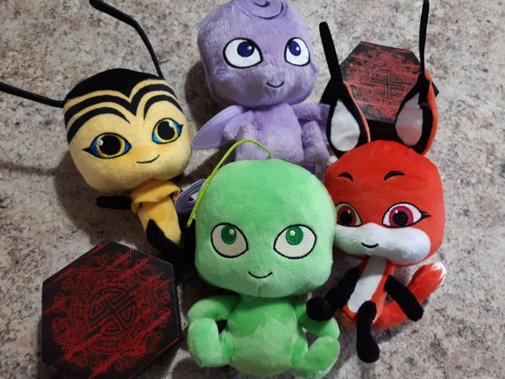 Miraculous Ladybug bundle Trixx Nooroo Wayzz & Pollen plushies | Etsy
