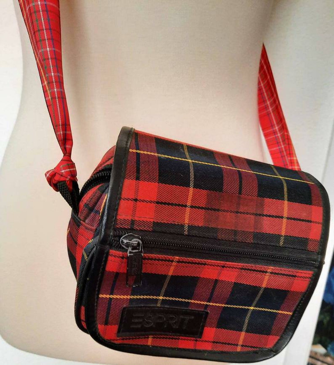 Esprit 90's Purse Mini Crossbody Bag Plaid Vintage Purse | Etsy