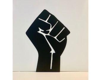 Black Lives Matter Fist Wall Art, BLM Metal Fist Sign, Home Decor, Racial Equality, BLM Awareness, Make Change, Protest For Social Justice