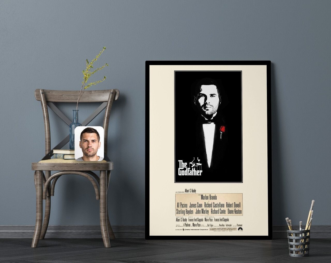 Personalized The Godfather Drawing Canvas Digital Print, Custom Gift For Dad's, Godfather Cartoon Painting, Comic Drawing, Gift For Him - .br Personalized The Godfather Drawing Canvas Digital Print, Custom Gift For Dad's, Godfather Cartoon Painting, Comic Drawing, Gift For Him - .br