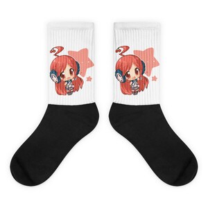cute chibi anime girl socks