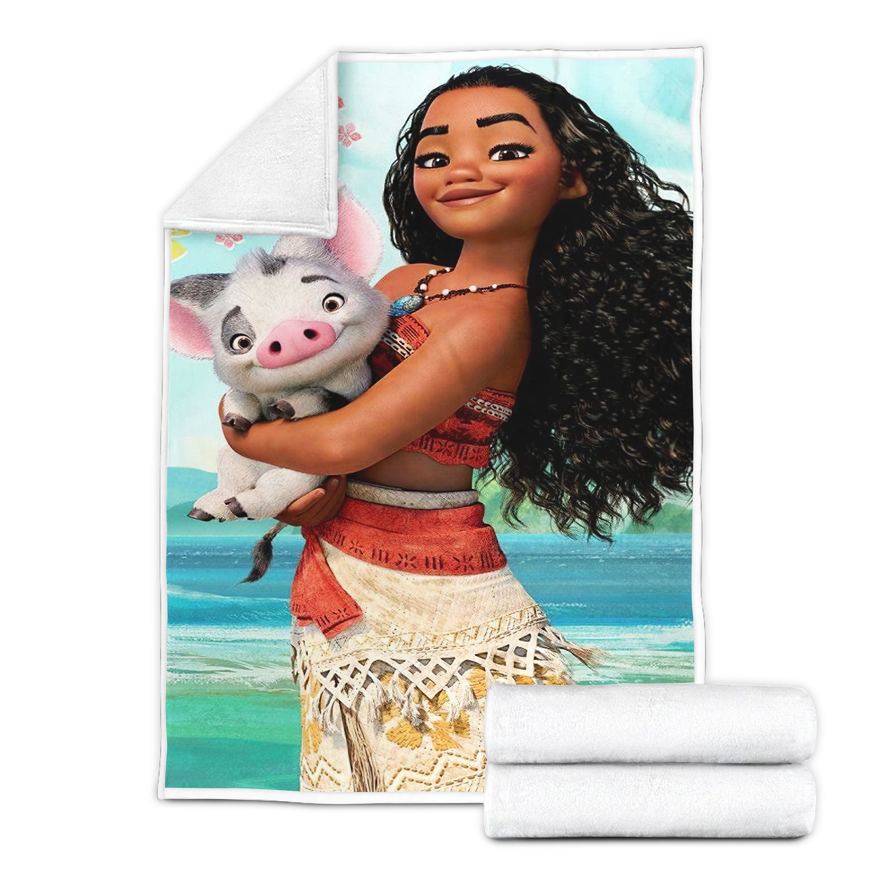 Moana And Pua Blanket Moana Blanket Pua Blanket Funny Etsy