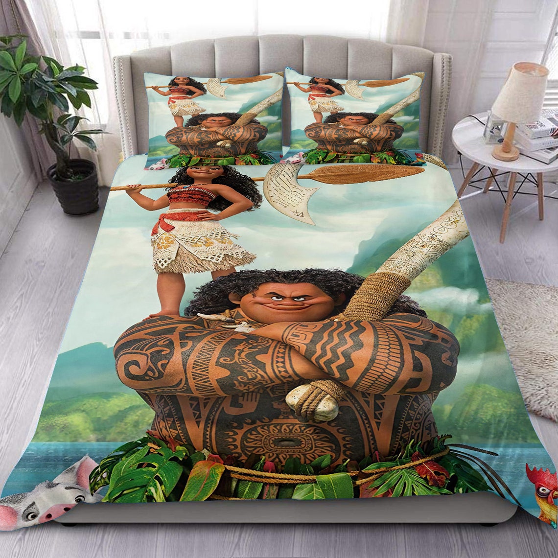 Disney Moana Bedding Set Moana Character Bedding Set Etsy
