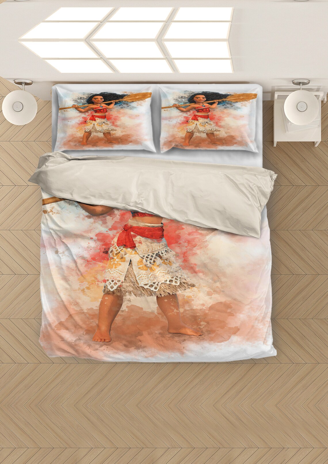 Moana Character Bedding Set Funny Moana Bedding Set Gift Etsy