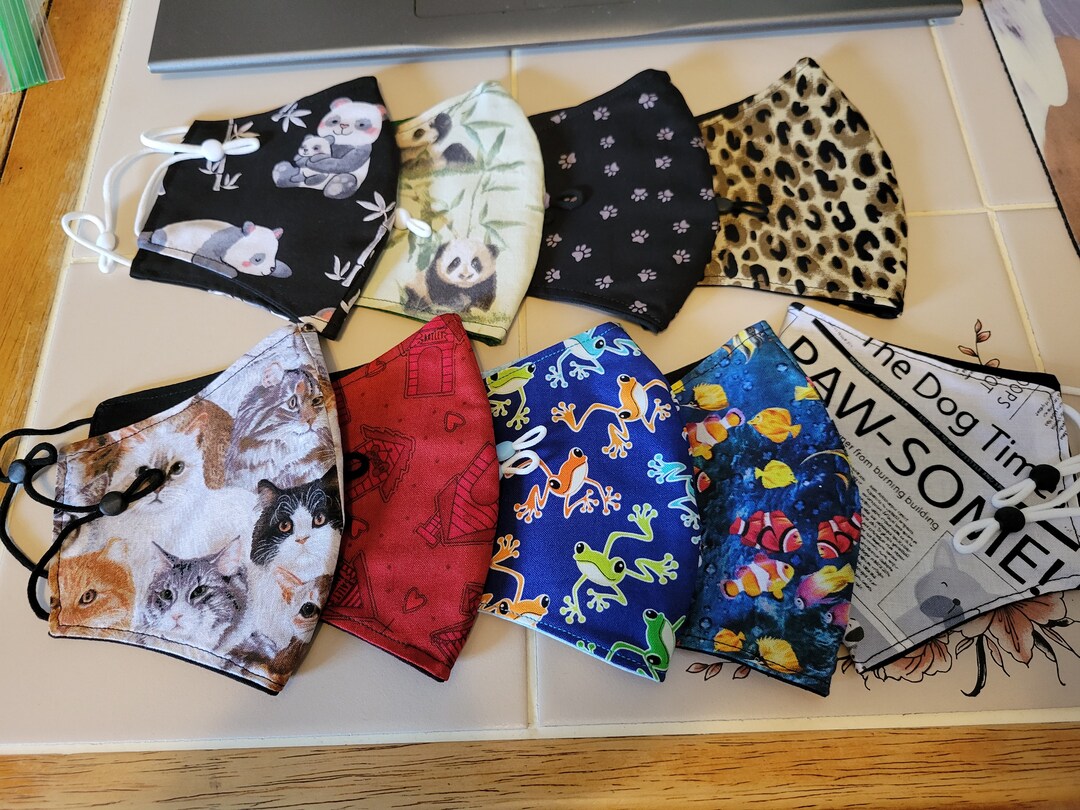 Fun Animal Print Face Masks Etsy