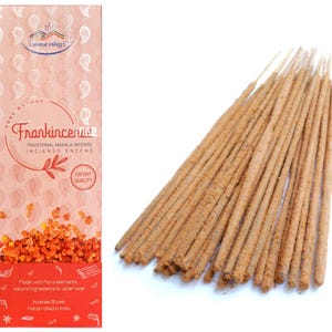 Frankincense Incense Sticks | Traditional Hand-rolled Masala Incense | Meditation, Aromatherapy, Stress-relief | 50 grams