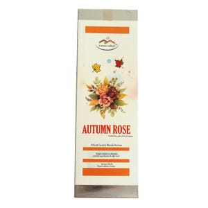 Autumn Rose Artisan Incense Sticks | Turkish Rose & Resins blend | Handcrafted Masala Incense | Divine Scent | Natural