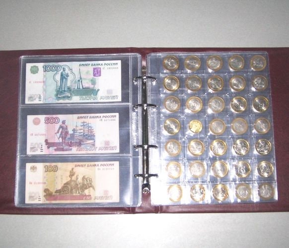 ALBUM for Coins and Banknotes in 1. 10 SHEETS for Coins and Etsy