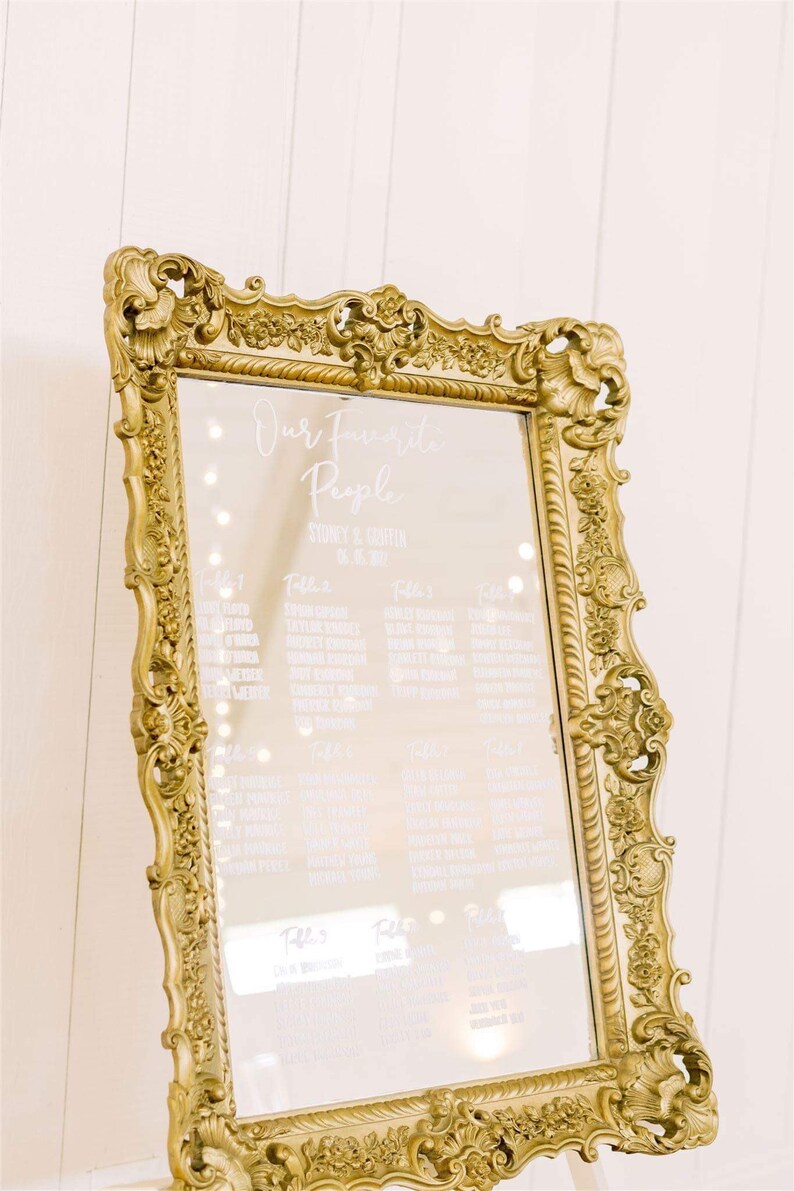 DALLAS TX Rental Only Gold Mirror Wedding Set Rental Board Custom