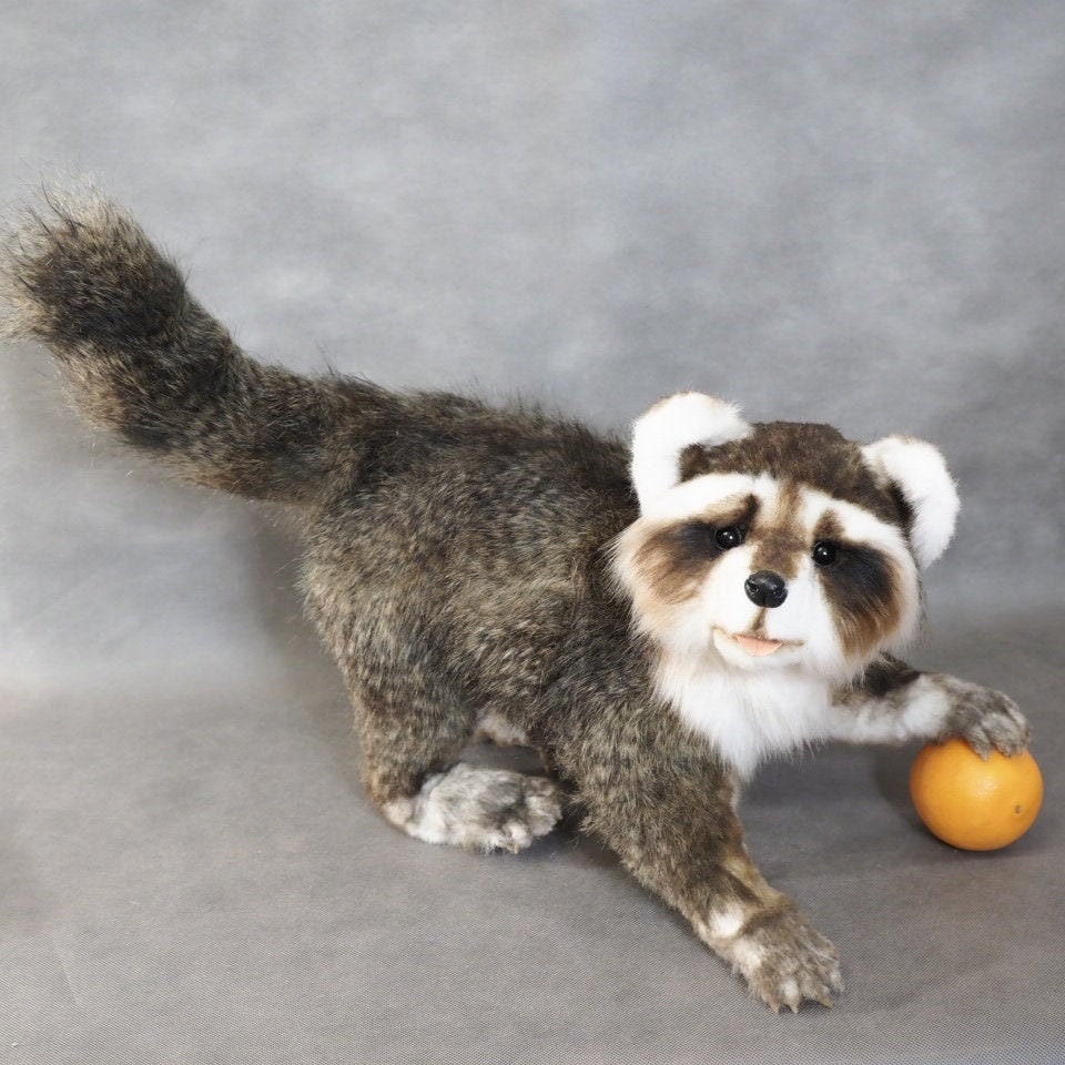 Raccoon stuffed toy/ realistic stuffed raccoon/ forest animal Etsy