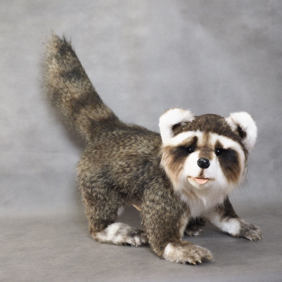 Raccoon stuffed toy/ realistic stuffed raccoon/ forest animal Etsy