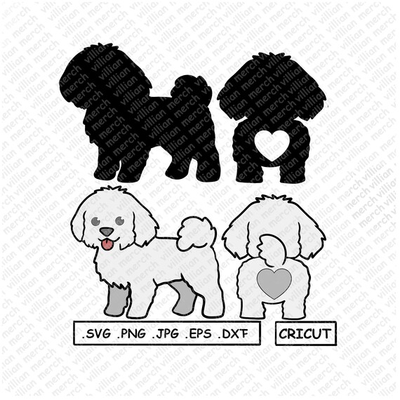 Download Bichon Frise Cricut Silhouette SVG Dog Breeds Clipart Bichon | Etsy
