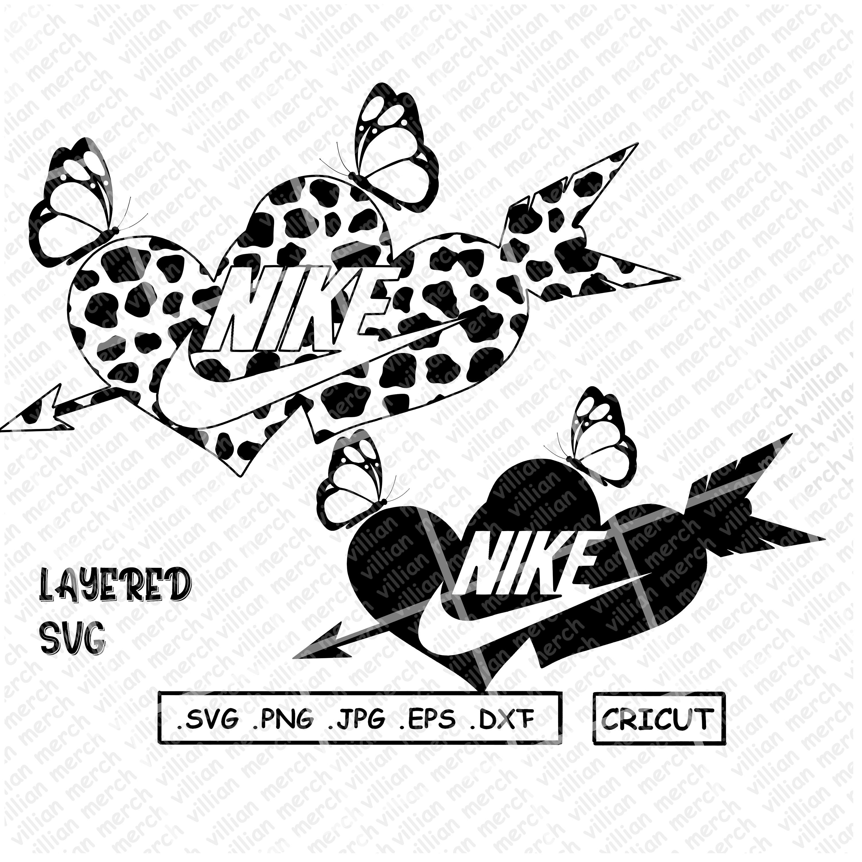 Nike cow pattern svg buttlerfly love cricut svg png jpeg eps | Etsy