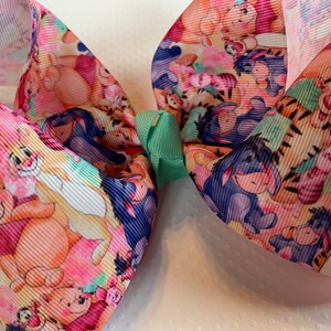 Disney Hairbows- Disneyland/ Disneyworld Inspired, Winnie the Pooh Vacation Bow, 7 acre woods