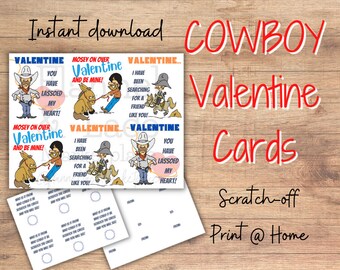 Valentines Day Printable Hunting Valentine Cards Scratch off | Etsy