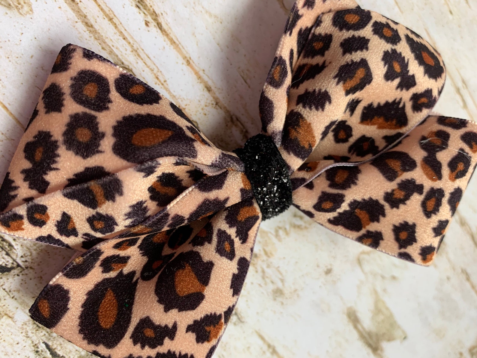 Leopard Print Velvet Boutique Bows Sweetheart Handmade Bows | Etsy