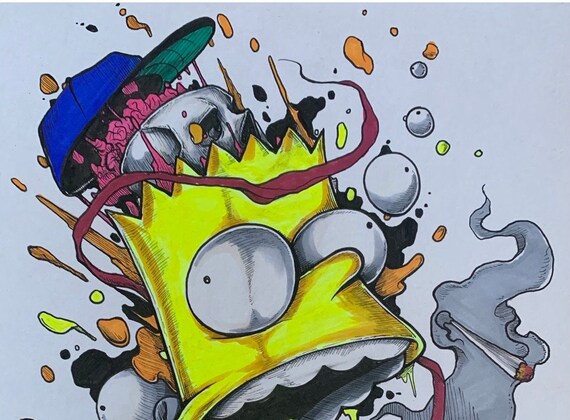 bart simpson cigarette Acid Bart