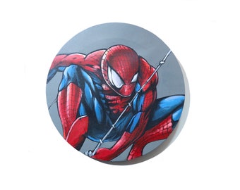 Spiderman Acrylic Canvas Painting