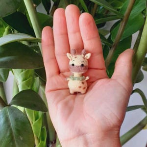 Miniature crochet giraffe handmade toy crochet decor