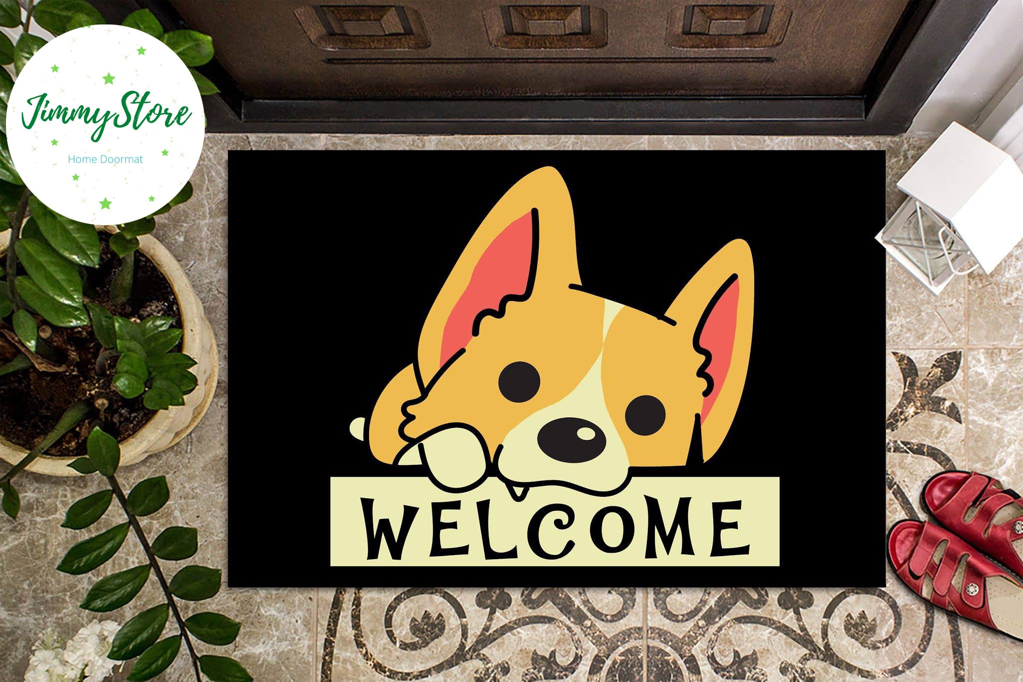 Doormat Cute Doormat Custom Dog Doormat Etsy