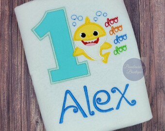 Baby Shark Birthday Shirt Etsy Baby Shark Birthday Shirt Etsy