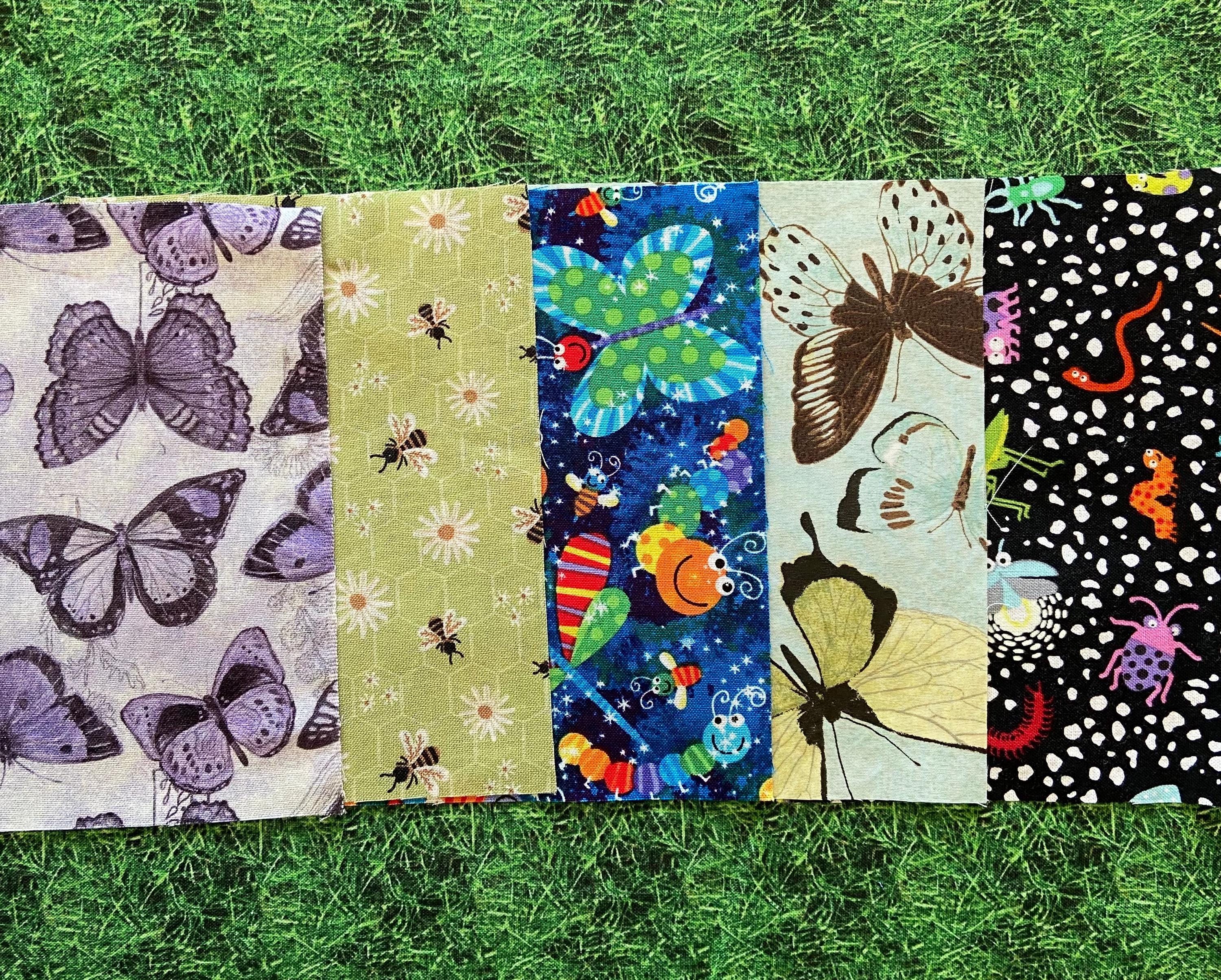 25 Precut Bug Jar Fabric Rectangles + FREE Bug Jar Block Pattern, 100% ...