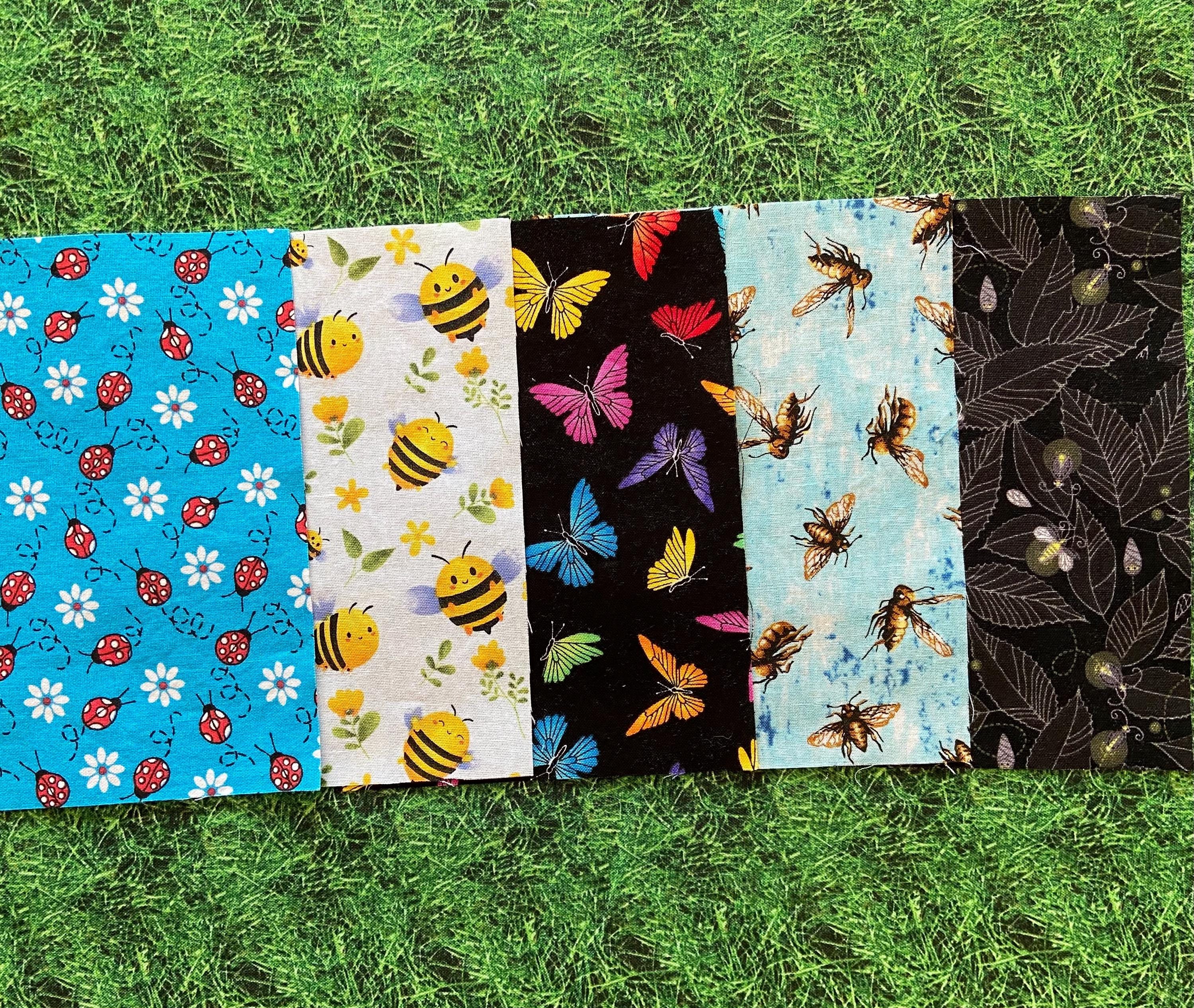 25 Precut Bug Jar Fabric Rectangles + FREE Bug Jar Block Pattern, 100% ...