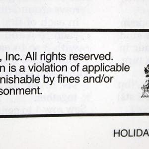 May include: Black and white illustration of a house with a porch and a fence. The text reads: "&copy; 1994 Annie's Attic, Inc. All rights reserved. Unauthorized duplication is a violation of applicable laws and may be punishable by fines and/or imprisonment."