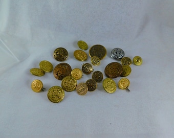 Vintage Military Buttons Assorted LOT
