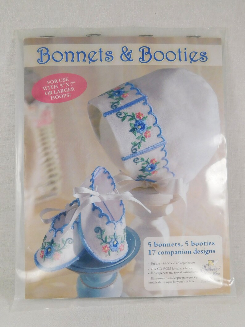 2007 Bonnets & Booties Machine Embroidery Designs Cd-rom - Etsy