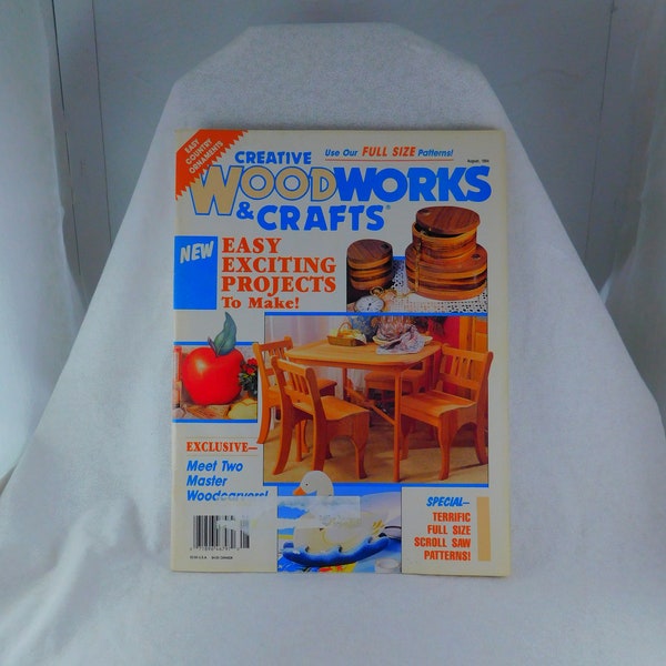 Vintage Issue of Creative Woodwork & Crafts, Patterns 4 Wood Projects, Furniture, Silhouettes, Treasure Box, Quilt Rack, Cutting Board, 1994