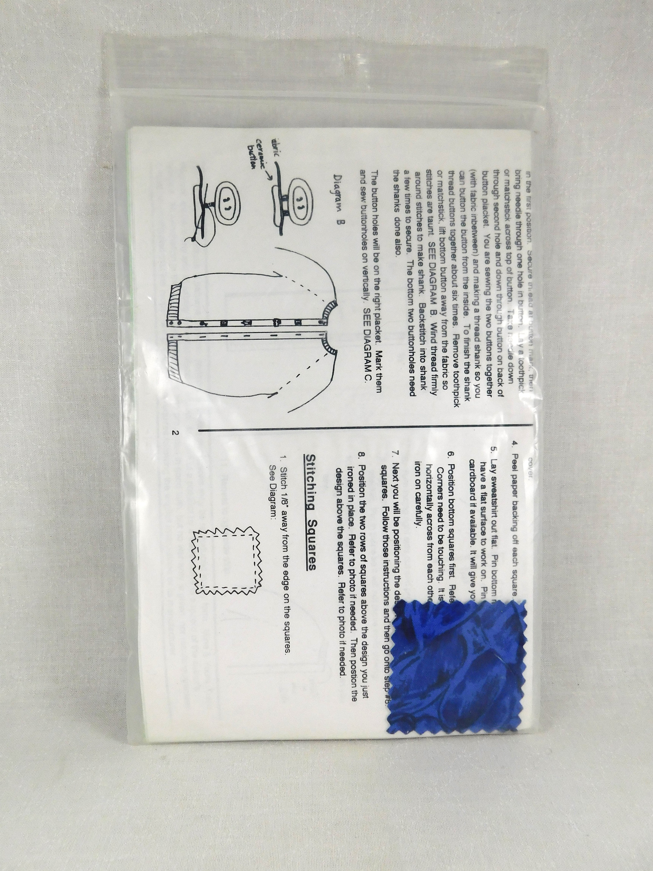 Vintage 1994 quilt Sampler Pattern for Sweatshirt Fashion by Mine ...